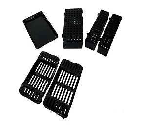 KIT ESTOJO PARA ESTERILIZAÇÃO STERILYS PLUS PRETO LYSANDA
