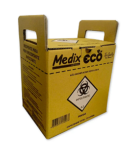 COLETOR PERFURO-CORTANTE AMARELO PREMIUM 03 LTS MEDIX