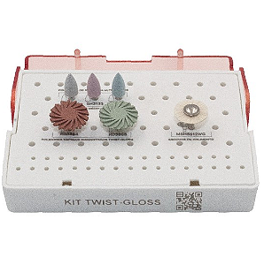 KIT TWIST GLOSS POLIDORES ESPIRAIS DIAMANTADOS CA AMERICAN BURRS
