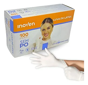 LUVA PROCED LATEX SEM PO TAM P INOVEN