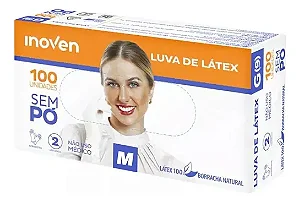 LUVA PROCED LATEX SEM PO TAM M INOVEN