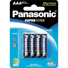 Pilha Zinco 1,5V AAA (C/4 Pilhas) Panasonic
