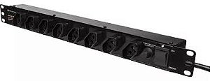 Filtro de Linha com Disjuntor 20A 8 Tomadas Bivolt Gabinete Metálico Profissional Cabo de 1 Metro