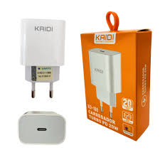 Fonte / Carregador Turbo PD USB-C 20W - Kaidi - KD-108 -SÓ A FONTE