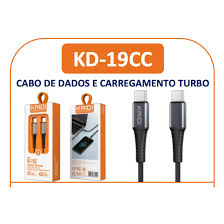 Cabo Turbo Trançado Reforçado 60W Tipo C/Tipo C