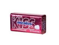 MENTOS BALA LATA KISS SABOR MORANGO COM 50 UNIDADES 35 G x 1