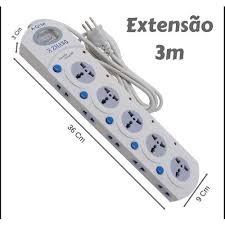 Régua Filtro De Linha 16 Tomadas Extensão 3 Metros LEY- 69 Lehmox