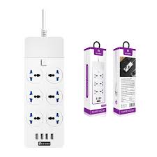 Régua Extensão Elétrica 6 Tomadas 4 Usb Bivolt Oi-to108