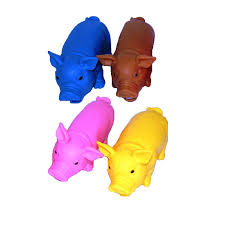 Brinquedo Mordedor Pet Porco Colorido  - modelo aletório