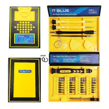 Kit Chaves De Precisão 36 Peças para Smartphone Notebook Vídeo Game Profissional LE-1960 it-blue