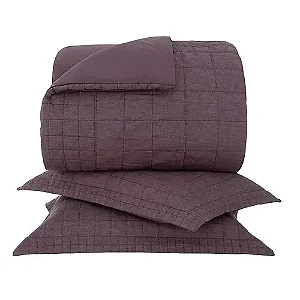 Kit Colcha Queen Buddemeyer Luxus Donavon Vinho