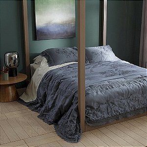 Colcha King Atellani Buddemeyer Luxus Azul Teal
