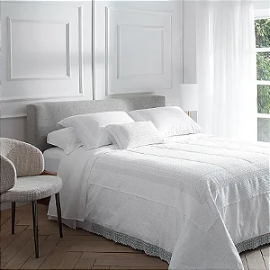 Colcha King Buddemeyer Luxus Bianc Branco 3 peças
