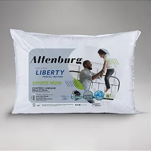 Travesseiro Altenburg Liberty 100% Algodão Percal 180 fios Suporte Médio 50cm x 70cm