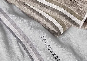 Toalha de Rosto Trussardi Montello Branco/Bege