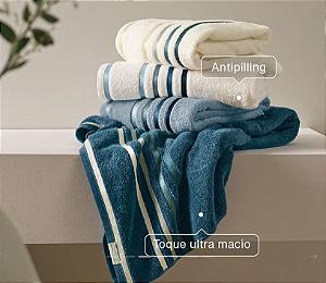Toalha de Banho E Rosto Fio Penteado Lumina