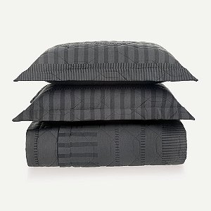 Kit Colcha Casal 100% Algodão Tales, 3 peças.