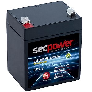 Bateria 12v 5ah SecPower caixa de som mondial, brinquedos, nobreak,luz
