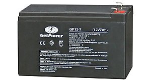 Bateria GetPower 12v 7ah Carrinho infantil, som, amplificador, luz de emergência, nobreaks