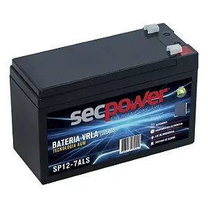 Bateria SecPower 12v 7ah Carrinho infantil, som, amplificador, luz de emergência, nobreaks