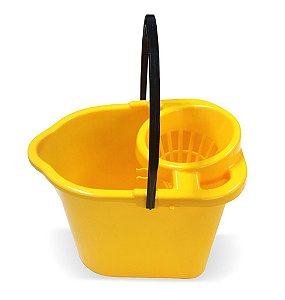 Balde C/ Suporte Espremedor Para Panos Amarelo 14 Lts 25659 Arqplast