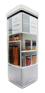 Pote Hermético Lumini Quadrado 2,200 ML 1163 Paramount
