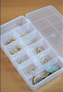 Box Organizador Com 10 Divisórias Transparente 20,5X11,8X4cm 019 NITRON