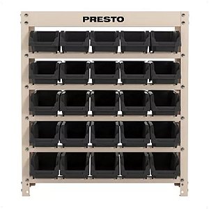 Estante Organizadora Gaveteiro 25 Gavetas N°3 Preto 60x65cm Presto 93003
