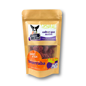 Petiscos Naturais para Cachorros - Sabor Beterraba | Cookies N' Kim