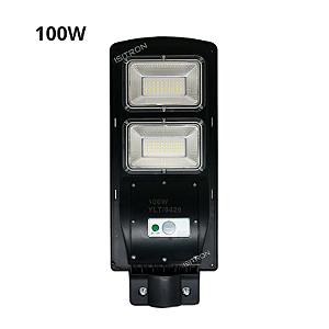 Luminária Solar 100w Led Com Sensor e Controle uso geral