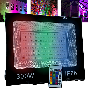 Refletor LED 300W RGB IP66 Com Memoria