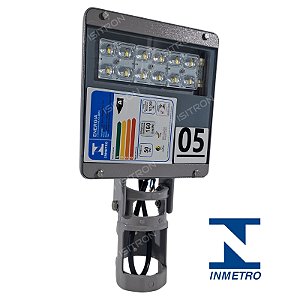 Luminária 50W Fator 100% Led SMD IP66 Base Redonda uso geral inmetro