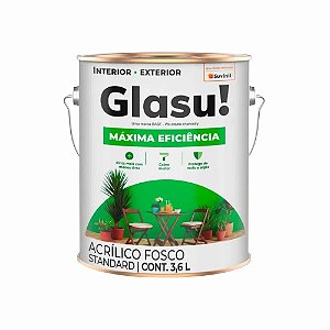 Tinta Acrílica Fosca Máxima Eficiência Lata 3,6L Glasu