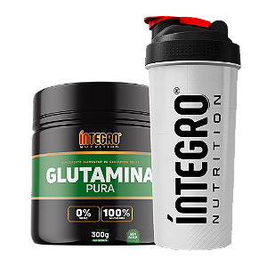 Kit Atacado: 3x Glutamina 300g + 1x Coqueteleira (Brinde)