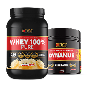 Whey 100% Baunilha 900g + Pré-Treino Dynamus 250g