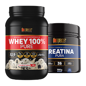 Whey 100% Cookies n' Creams 900g + Creatina Pura 300g