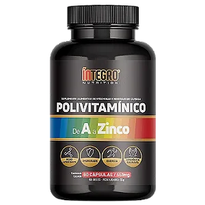 Polivitaminico de A a Zinco  60 caps - Íntegro Nutrition