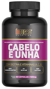 Cabelo e Unha 60 Capsulas - Íntegro Nutrition