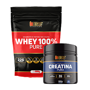 Whey 100% 900g Refil + Creatina 300g