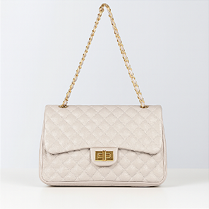 BOLSA MATELASSÊ GRANDE EM COURO LEGÍTIMO | CATERINE