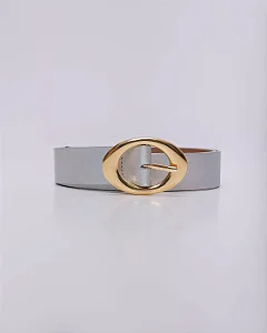 CINTO OVAL EM COURO LEGÍTIMO