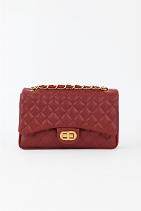 BOLSA MATELASSÊ EM COURO LEGÍTIMO | LAISA