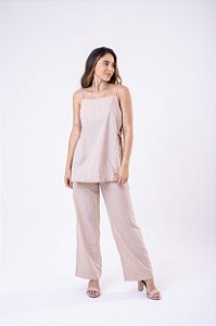 Túnica com top em linho.