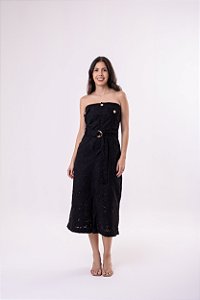 Vestido camurça preto