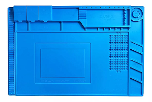 Manta Magnética Antiestática de Silicone Azul 300x450mm - S-160G para Reparos Eletrônicos