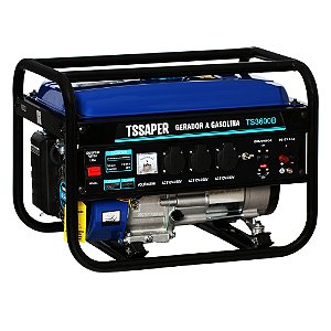 Gerador de energia a gasolina 110v/220v partida manual Tssaper modelo TS3600B