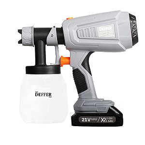 Pistola de pintura à bateria 21v 1500mah Deffer Modelo DFP21V