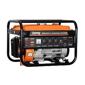 Gerador de energia a gasolina 3,75kva 110v/220v partida manual, marca Deffer modelo DFG4000