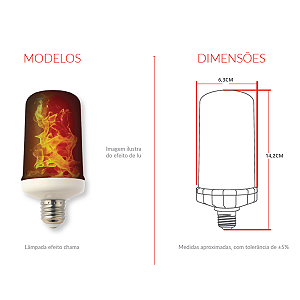 LAMPADA EFEITO AVANT RETRO FLAMMA E27 4W