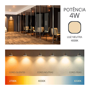 LAMPADA DICROICA MR11 AVANT GU10 4000K 4W